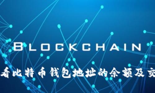 如何查看比特币钱包地址的余额及交易记录